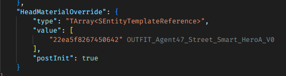 Specifying the root entity ID in the array.