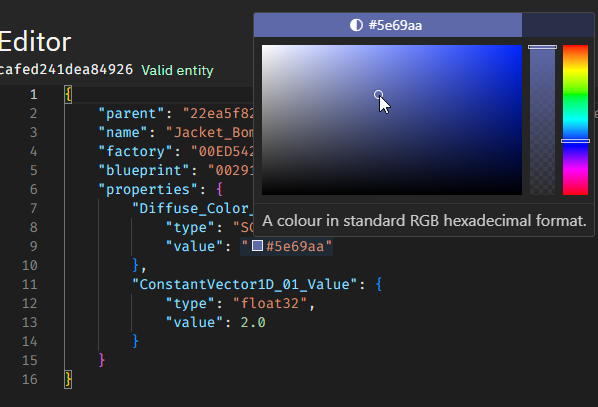 Adjusting the jacket color to HTML code #5e69aa.