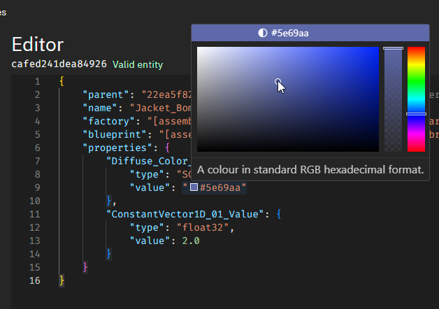 Adjusting the jacket color to HTML code #5e69aa.
