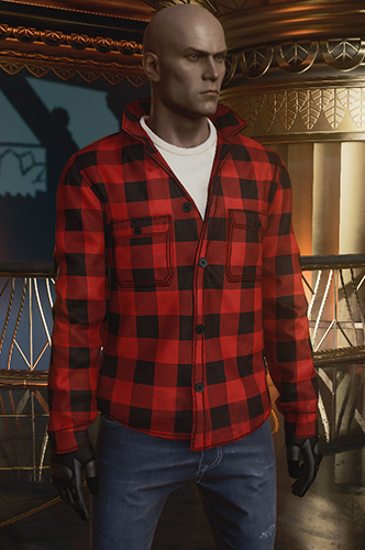 47 modeling his beautiful new flannel shirt